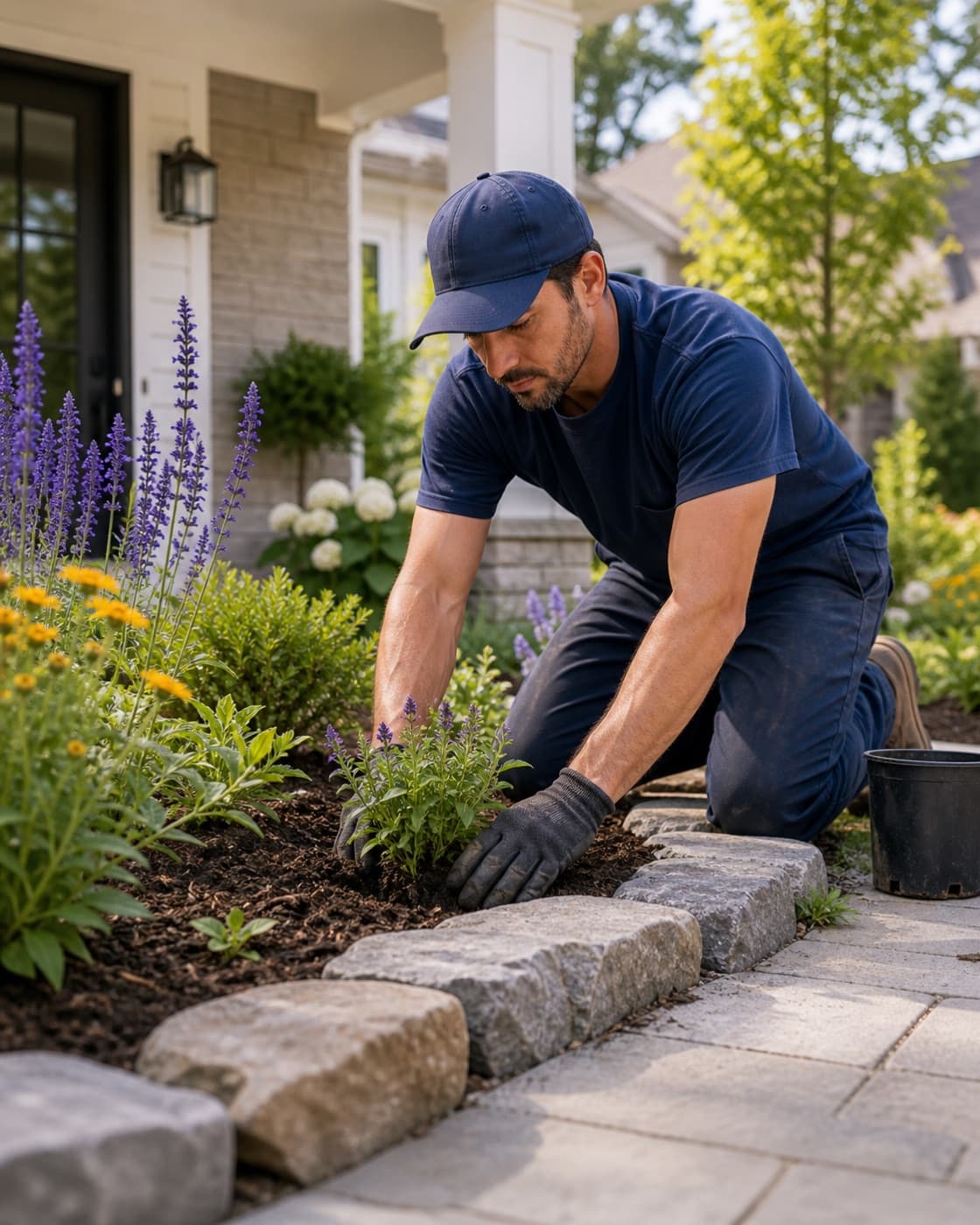 Landscaping professional serving a local customer